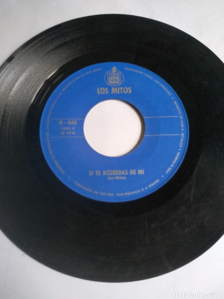 Discos de vinilo: Disco peque&ntilde;o Los Mitos - Foto 3