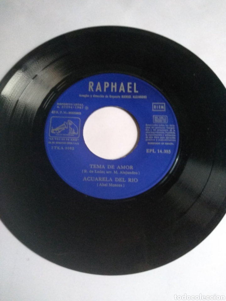 Discos de vinilo: Disco peque&ntilde;o Raphael a&ntilde;o 1967 - Foto 2