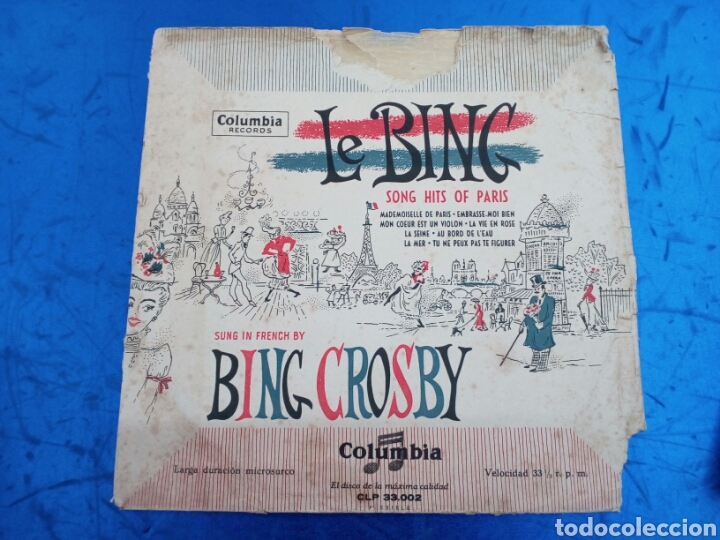 Discos de vinilo: Bing Crosby , Los grandes exitos en Paris . - Foto 1