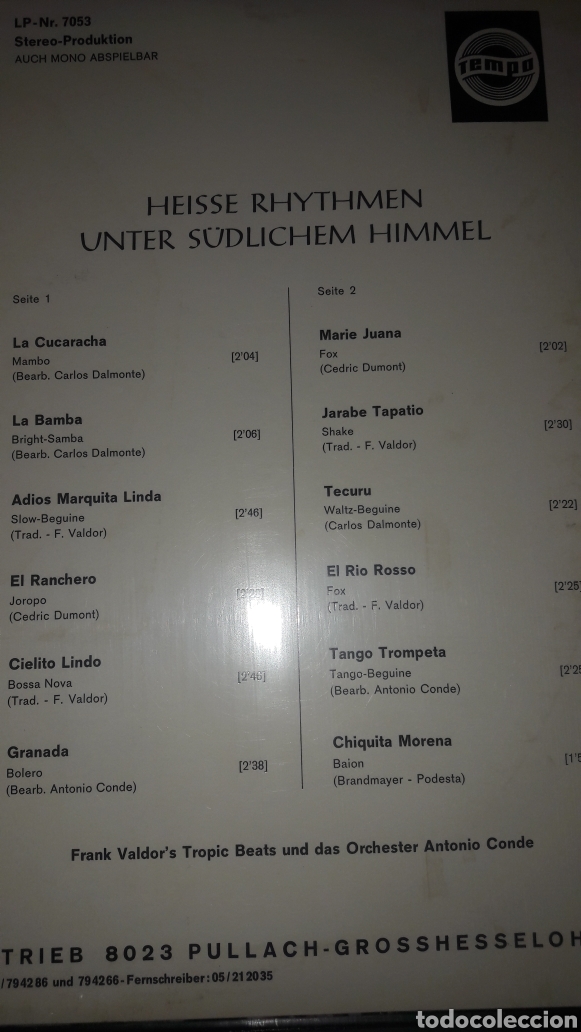 Discos de vinilo: Heisse rhythmen unter sudlichen himmel - Foto 3