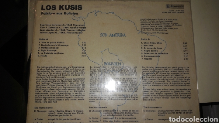 Discos de vinilo: Los Kusis folklore Bolivien - Foto 2