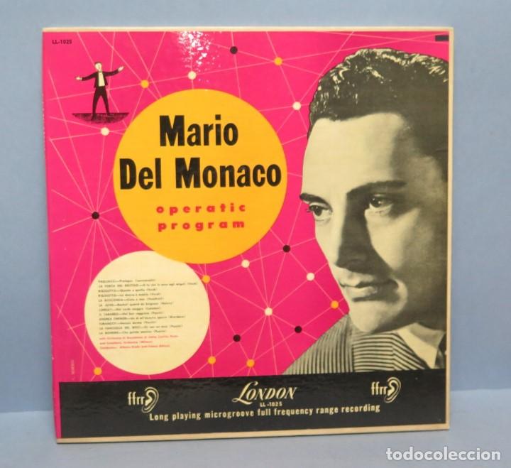 Discos de vinilo: LP. OPERATIC PROGRAM. MARIO DEL MONACO. EDICION USA - Foto 1