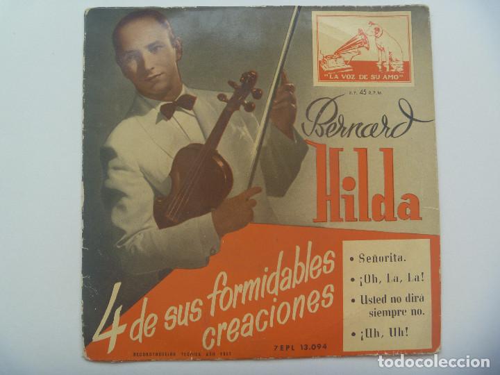 FUNDA ( SOLO LA FUNDA ) DE SINGLE DE BERNARD HILDA . DE LA VOZ DE SU AMO, 1957 (Música - Discos - Singles Vinilo - Orquestas)
