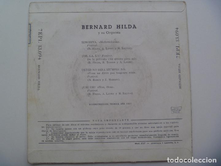 Discos de vinilo: FUNDA ( SOLO LA FUNDA ) DE SINGLE DE BERNARD HILDA . DE LA VOZ DE SU AMO, 1957 - Foto 2 - 149372478