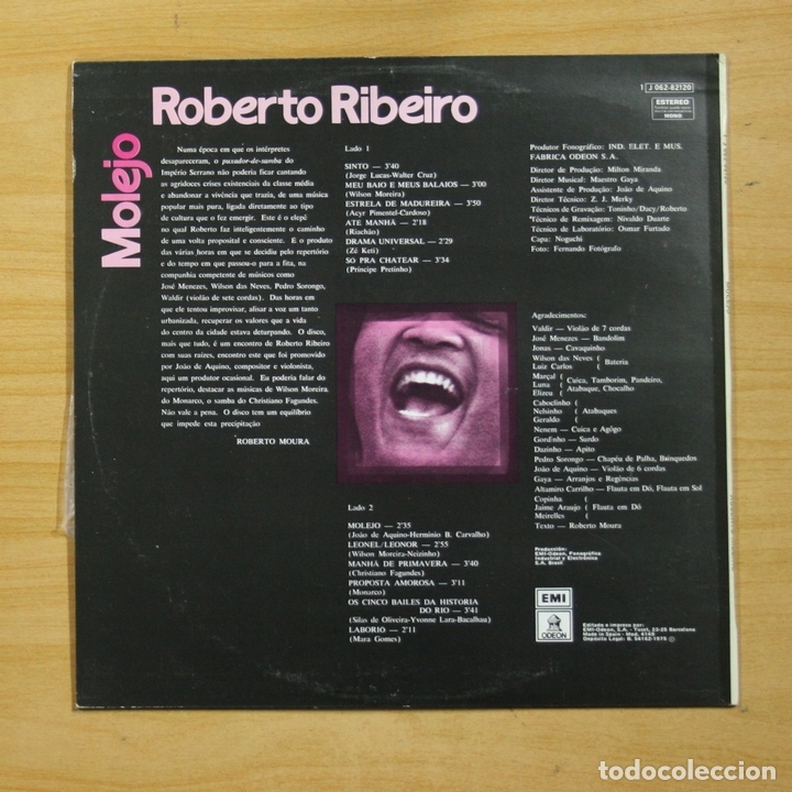 Discos de vinilo: ROBERTO RIBEIRO - MOLEJO - LP - Foto 2