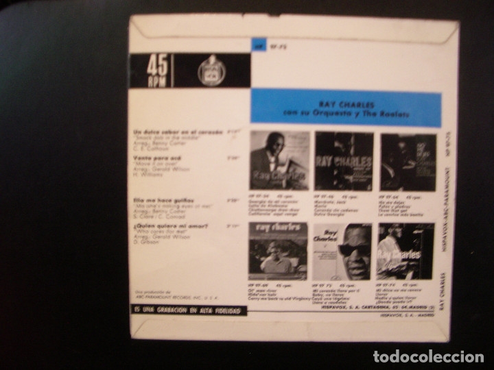 Discos de vinilo: RAY CHARLES- EP. - Foto 2