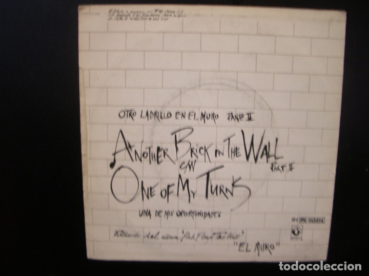 Discos de vinilo: PINK FLOYD- ANOTHER BRICK IN THE WALL. SINGLE. - Foto 2