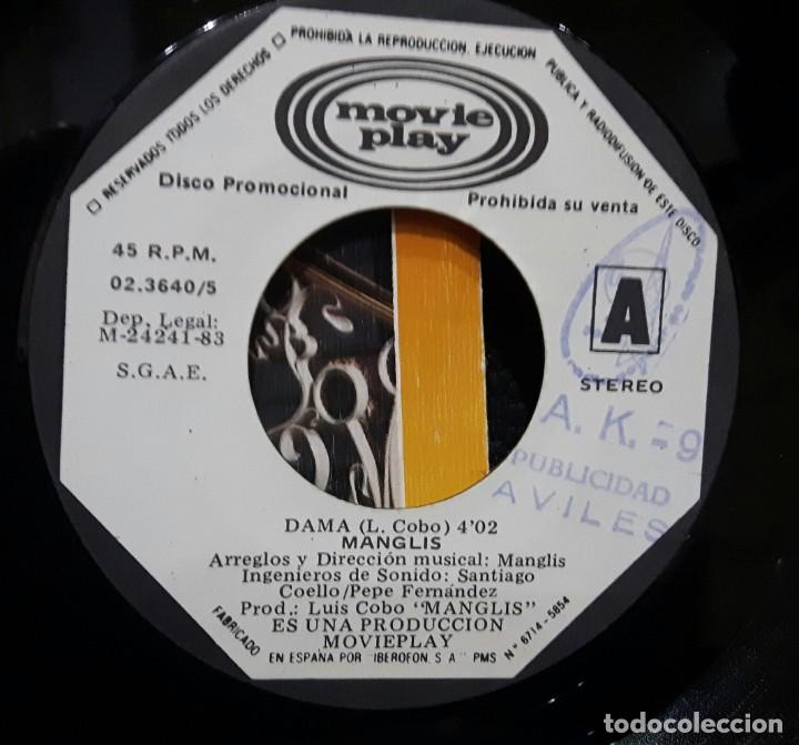 Discos de vinilo: LUIS COBO MANGLIS - DAMA - SINGLE - PROMOCIONAL - 1983 - Foto 5