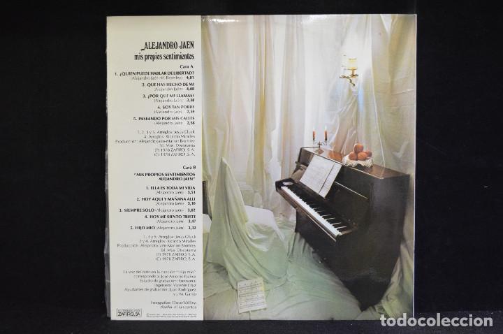 Discos de vinilo: ALEJANDRO JAEN - MIS PROPIOS SENTIMIENTOS -LP - Foto 2