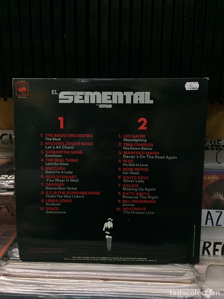 Discos de vinilo: El Semental (The Stud). 20 s&uacute;per &eacute;xitos de la banda sonora original - Foto 2
