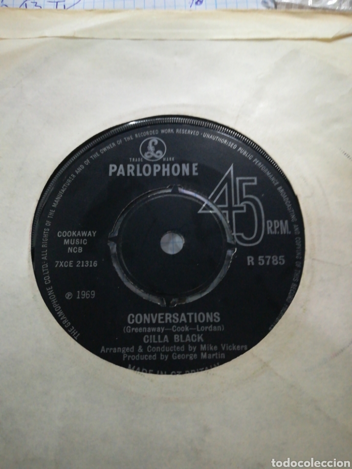 Discos de vinilo: Cilla black single conversations Inglaterra 1969 - Foto 1