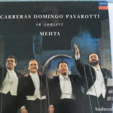 Discos de vinilo: LP CARRERAS DOMINGO PAVAROTTI-IN CONCERT MEHTA. Lote 150146218