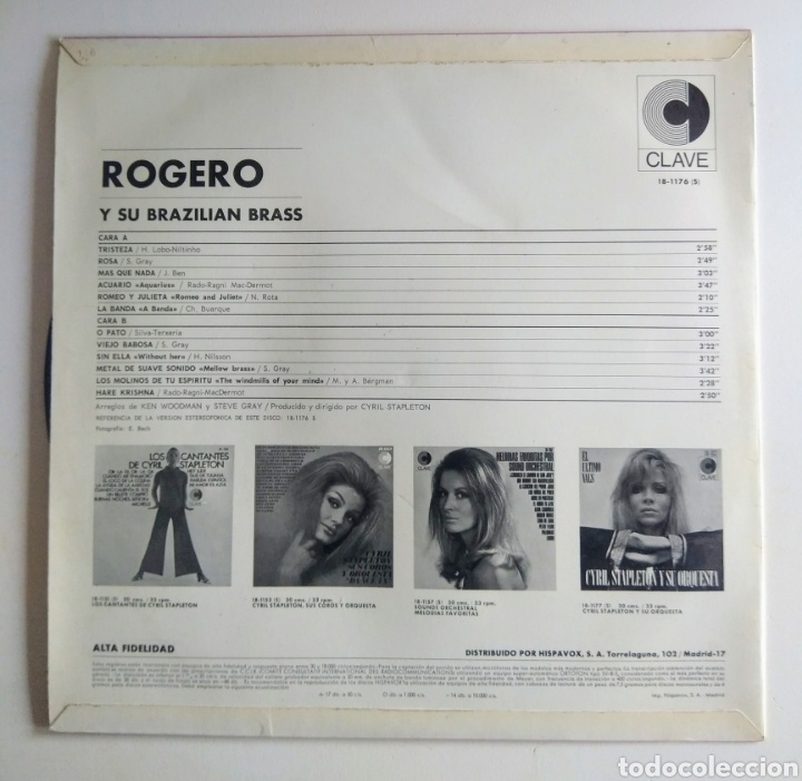 Discos de vinilo: LP. Rogero y su Brazilian Brass. - Foto 2