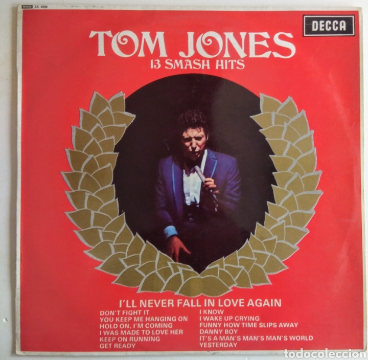 Discos de vinilo: LP. Tom Jones. 13 Smash Hits. 1968. - Foto 1