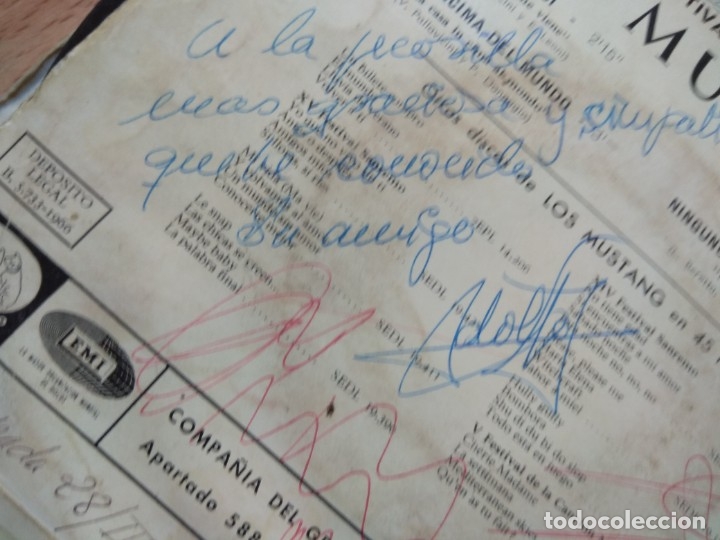 Discos de vinilo: VINILO LOS MUSTANG firmado dedicado - Foto 5