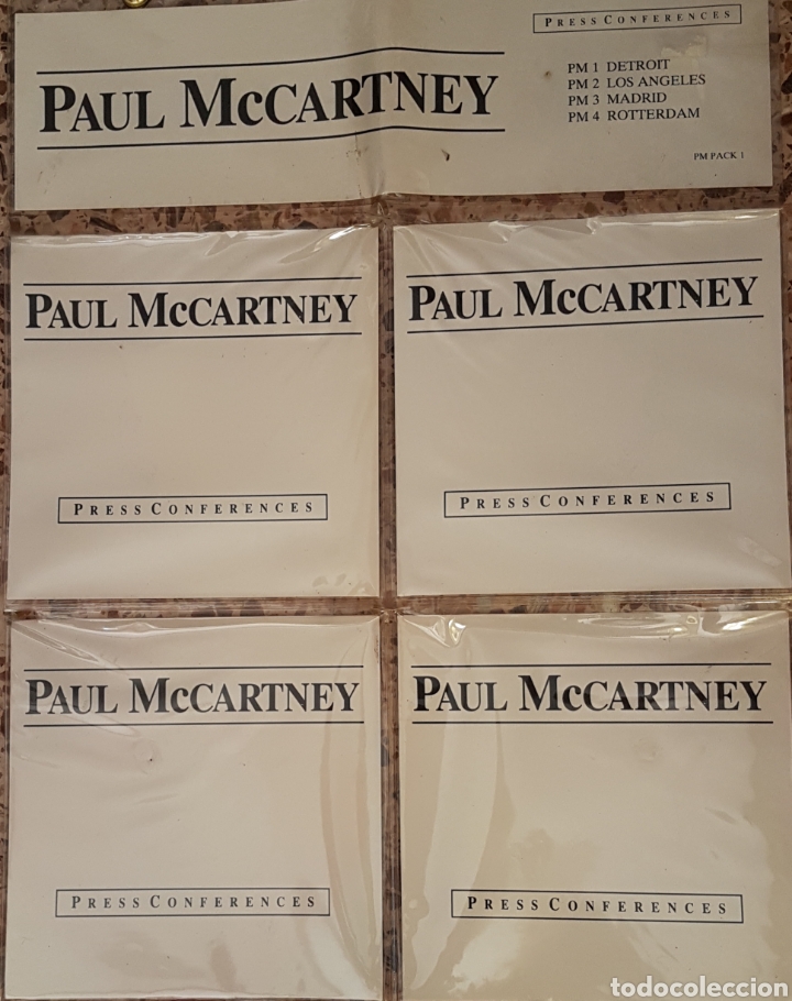Discos de vinilo: PAUL McCARTNEY PACK 4 SINGLES EDITADOS EN INGLATERRA PRESS CONFERENCE VINILOS COLOR. - Foto 2 - 150544213