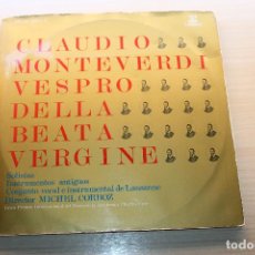Discos de vinilo: CLAUDIO MONTEVERDI, VESPRO DELLA BEATA VERGINE, DOBLE LP. Lote 150562370