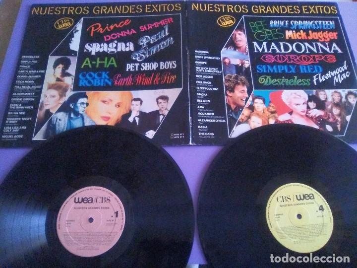 Discos de vinilo: DOBLE LP.NUESTROS GRANDES EXITOS.PRINCE/MIGUEL BOSE/MADONNA/SPRINGSTEEN/EUROPE/MICK JAGGER.CBS Y WEA