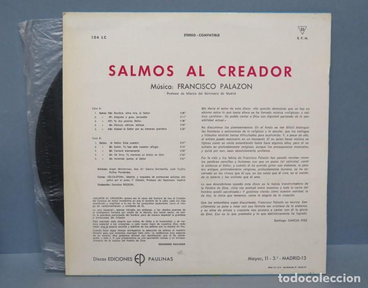 Discos de vinilo: LP. SALMOS AL CREADOR. F. PALAZON - Foto 2