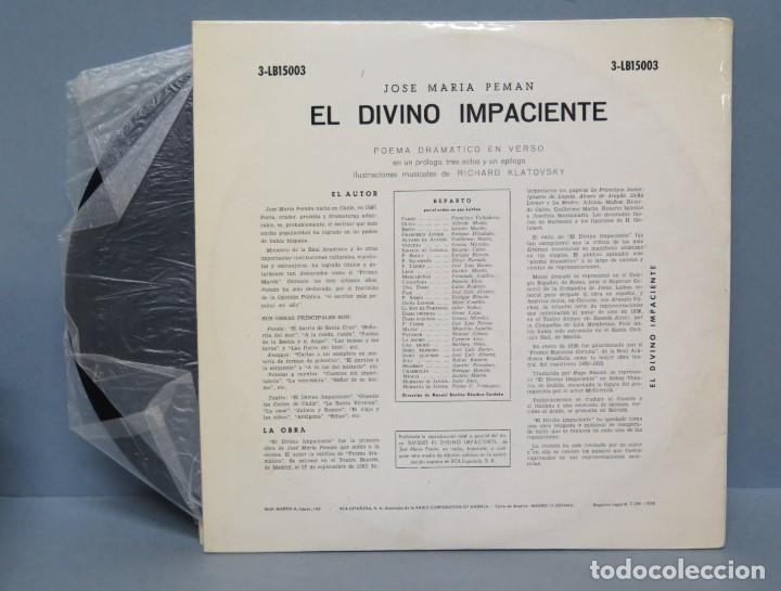 Discos de vinilo: 2 LP. EL DIVINO IMPACIENTE. JOSE MARIA PEMAN - Foto 2