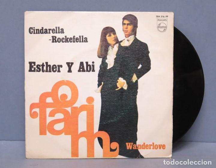 Discos de vinilo: SINGLE. ESTHER Y ABI OFARIM. CINDARELLA ROCKEFELLA - Foto 1