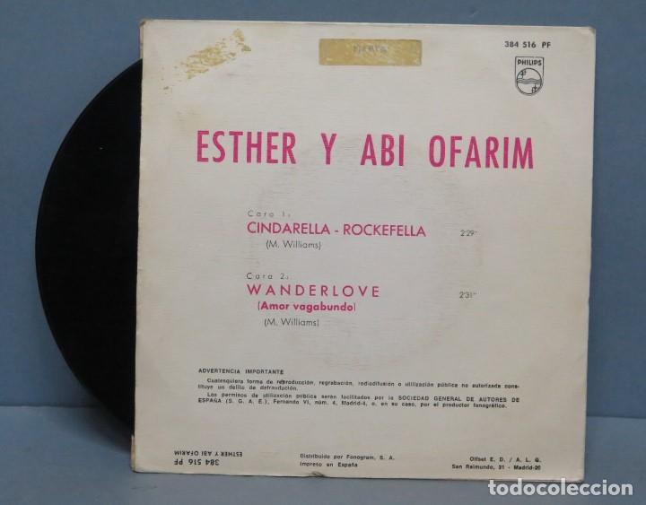 Discos de vinilo: SINGLE. ESTHER Y ABI OFARIM. CINDARELLA ROCKEFELLA - Foto 2