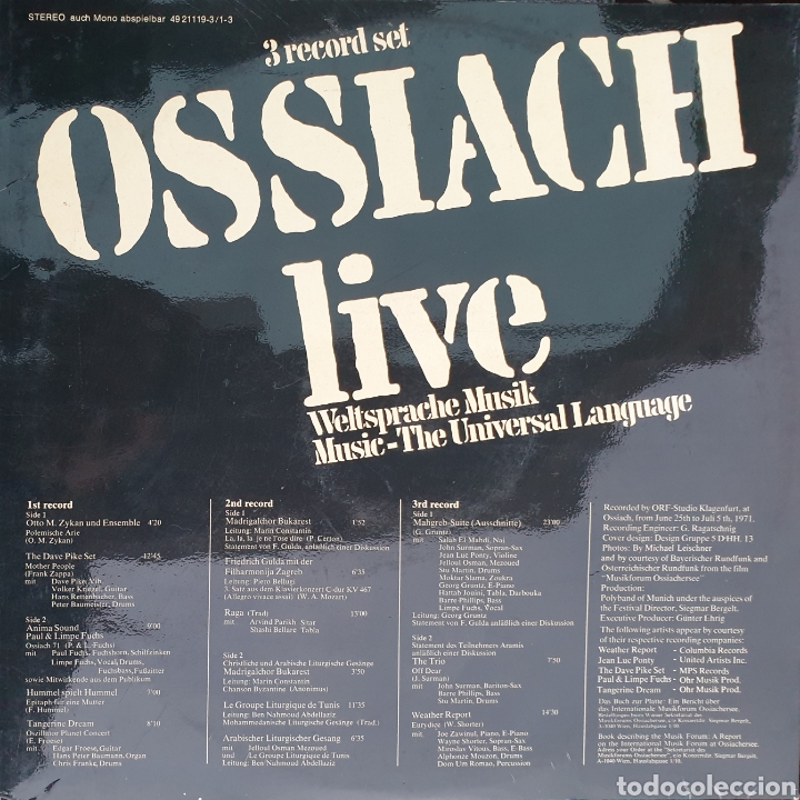 Discos de vinilo: 3 LPS OSSIACH LIVE - Foto 2