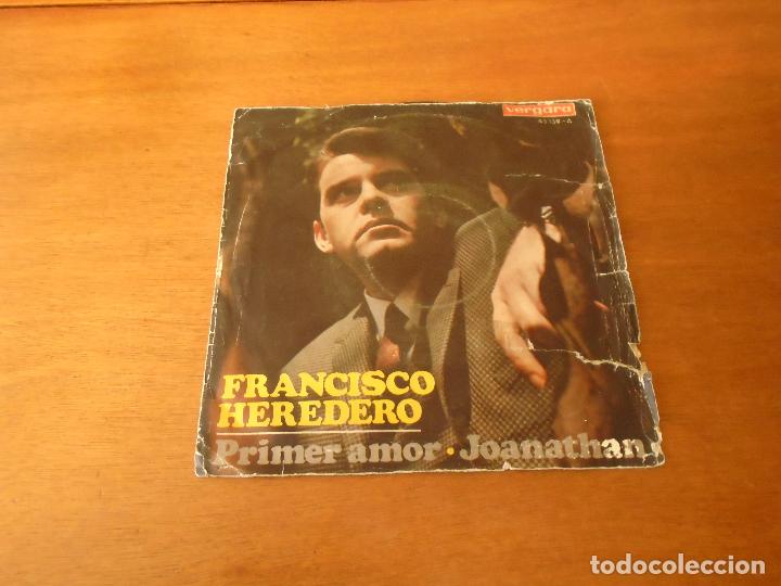 Discos de vinilo: SINGLE VINILO. FRANCISCO HEREDERO. PRIMER AMOR. JONATHAN. 1966 - Foto 1