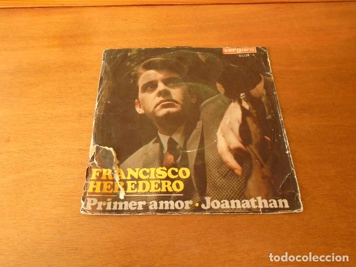 Discos de vinilo: SINGLE VINILO. FRANCISCO HEREDERO. PRIMER AMOR. JONATHAN. 1966 - Foto 3