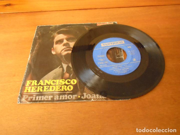 Discos de vinilo: SINGLE VINILO. FRANCISCO HEREDERO. PRIMER AMOR. JONATHAN. 1966 - Foto 4