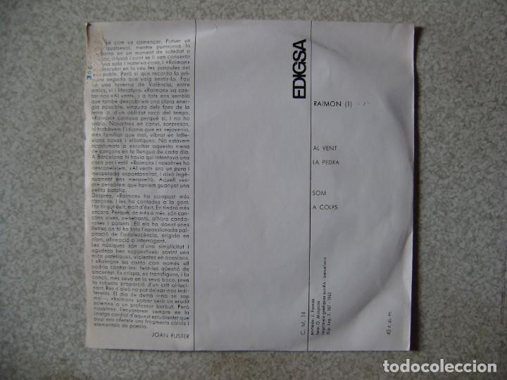 Discos de vinilo: RAIMON.AL VENT + 3 - Foto 2