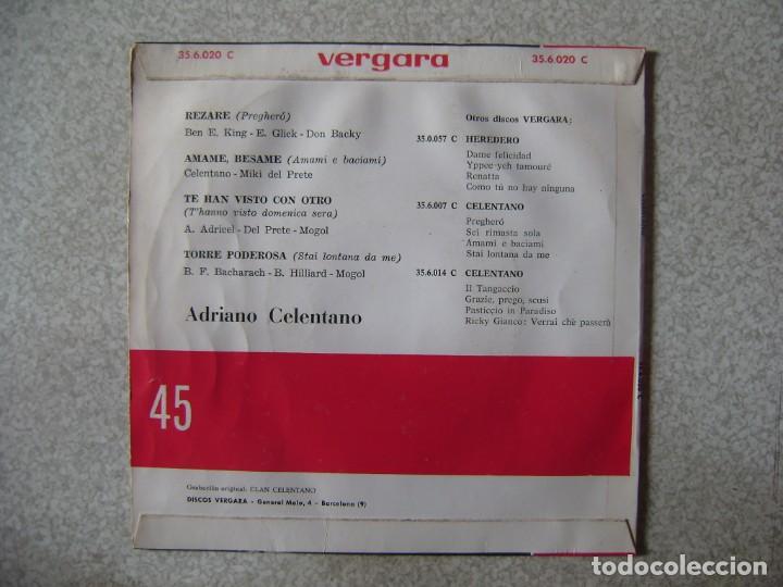 Discos de vinilo: ADRIANO CELENTANO.REZARE + 3 - Foto 2