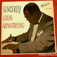 Discos de vinilo: LOUIS ARMSTRONG (EP. 1961) SINCERELY - RAMONA - IF - I LAUGHED AT LOVE JAZZ. Lote 151146802