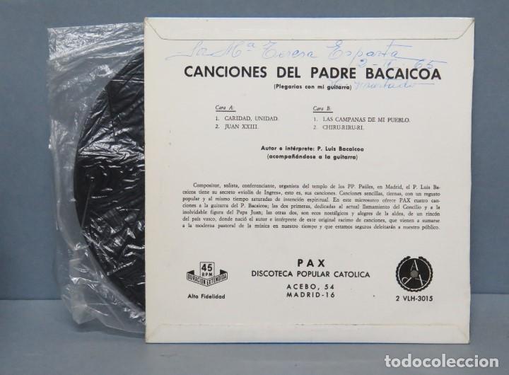 Discos de vinilo: EP. CANCIONES DEL PADRE BACAICOA - Foto 2