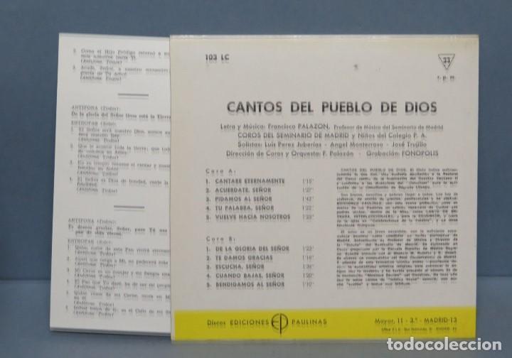 Discos de vinilo: EP. CANTOS DEL PUEBLO DE DIOS - Foto 2