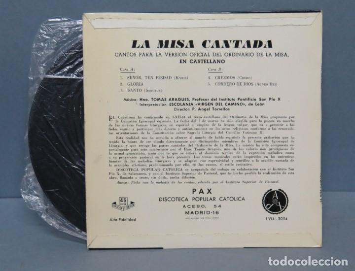 Discos de vinilo: EP. la misa cantada. ESCOLANIA DE LEON - Foto 2