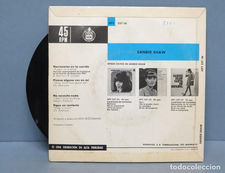 Discos de vinilo: SINGLE. SANDIE SHAW. EUROVISION &acute;67 - Foto 2
