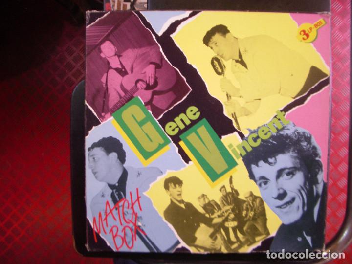 Discos de vinilo: GENE VINCENT- MATCHBOX. CAJA DE 3 LPS. - Foto 1