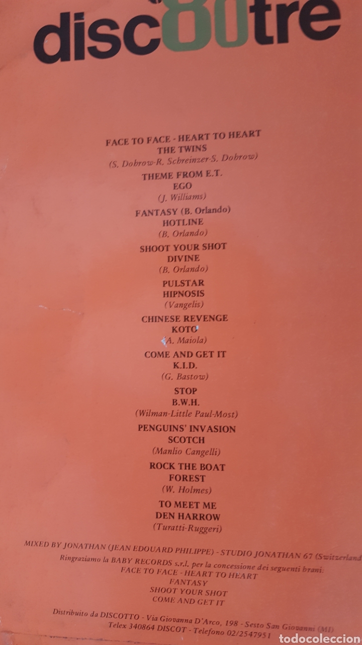 Discos de vinilo: DISCOTTANTRE DISC80TRE SPECIAL SEQUENCE MIXED FOR DANCING - Foto 3