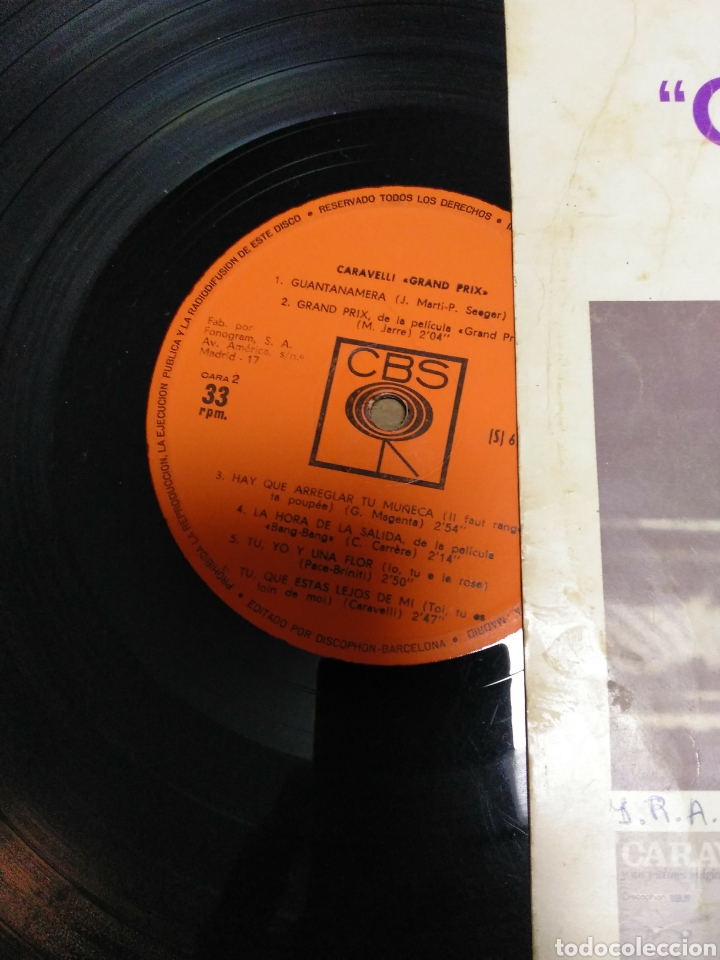 Discos de vinilo: Caravelli - grand prix - Foto 4