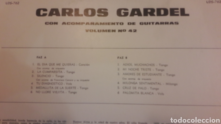 Discos de vinilo: Carlis Gardel acompañado guitarras n 42 - Foto 2 - 151470925