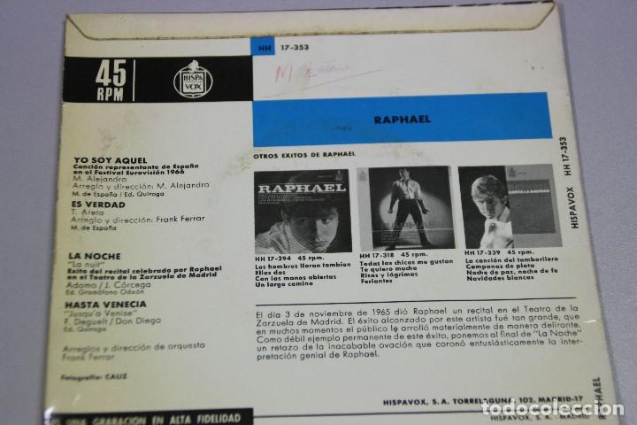 Discos de vinilo: RAPHAEL. YO SOY AQUEL. SINGLE. 1965 - Foto 2