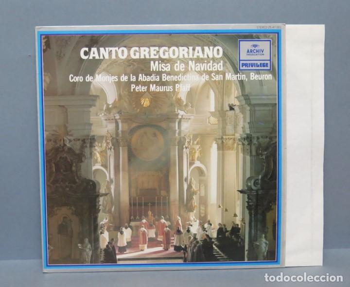 Discos de vinilo: LP. CANTO GREGORIANO. MISA DE NAVIDAD - Foto 1