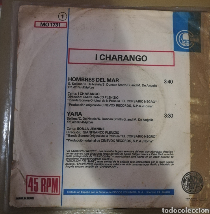 Discos de vinilo: I Charango. El corsario negro - Foto 2