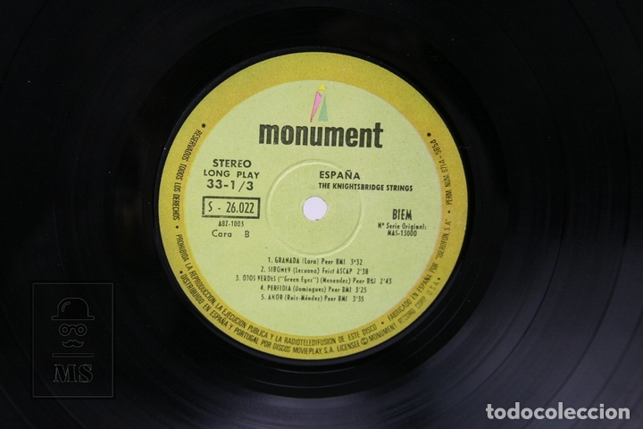 Discos de vinilo: Disco LP De Vinilo -The Knightsbridge Strings / Spain - Monument - 1968 - Foto 2