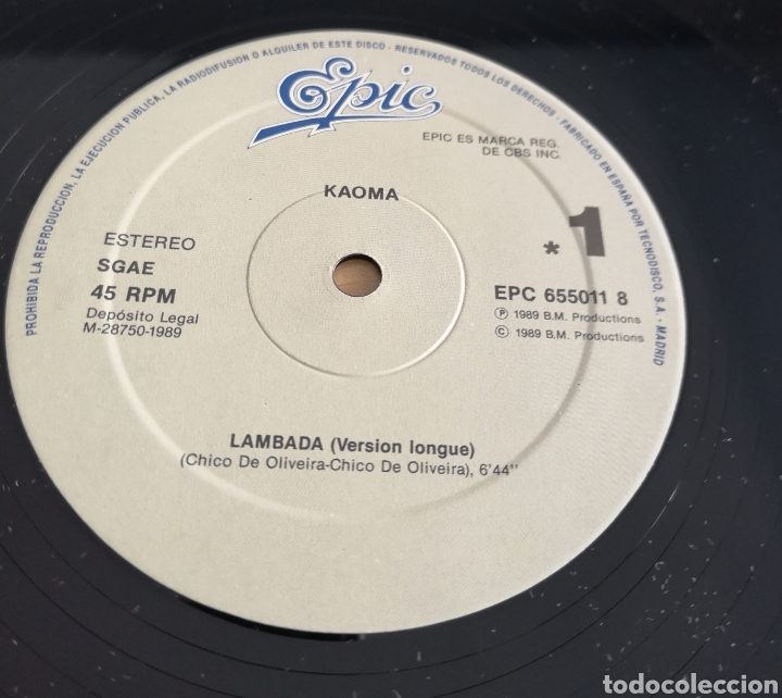 Discos de vinilo: KAOMA - LA LAMBADA - Foto 2