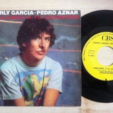 Disques de vinyle: CHARLY GARCIA - PEDRO AZNAR - HABLANDO A TU CORAZÓN / ÁNGELES Y PREDICADORES - SINGLE PROMOCIONAL . Lote 152200474