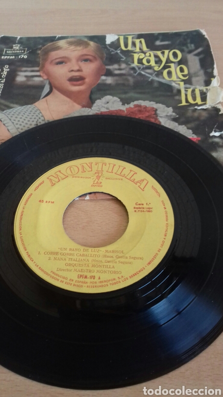 Discos de vinilo: MARISOL UN RAYO DE LUZ - Foto 1