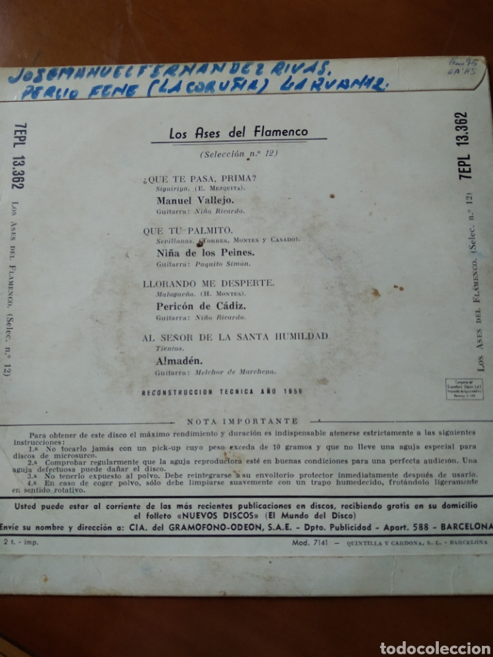 Discos de vinilo: LOS ASES DEL FLAMENCO - Foto 2
