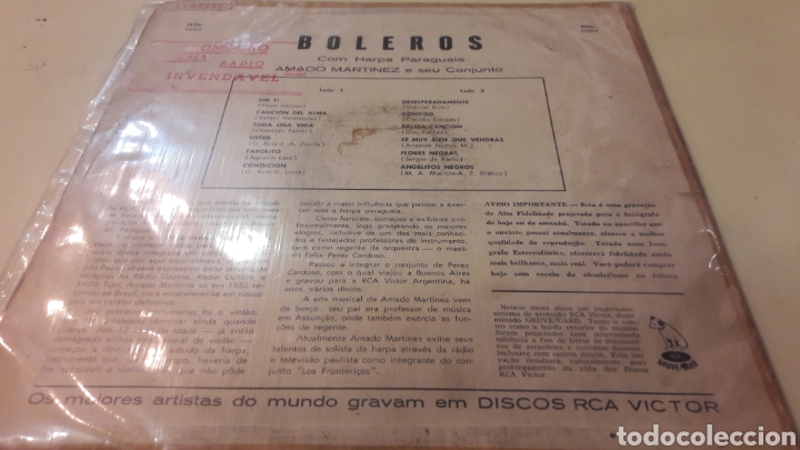 Discos de vinilo: Amado Martinez e seu Conjunto Boleros con harpa - Foto 2